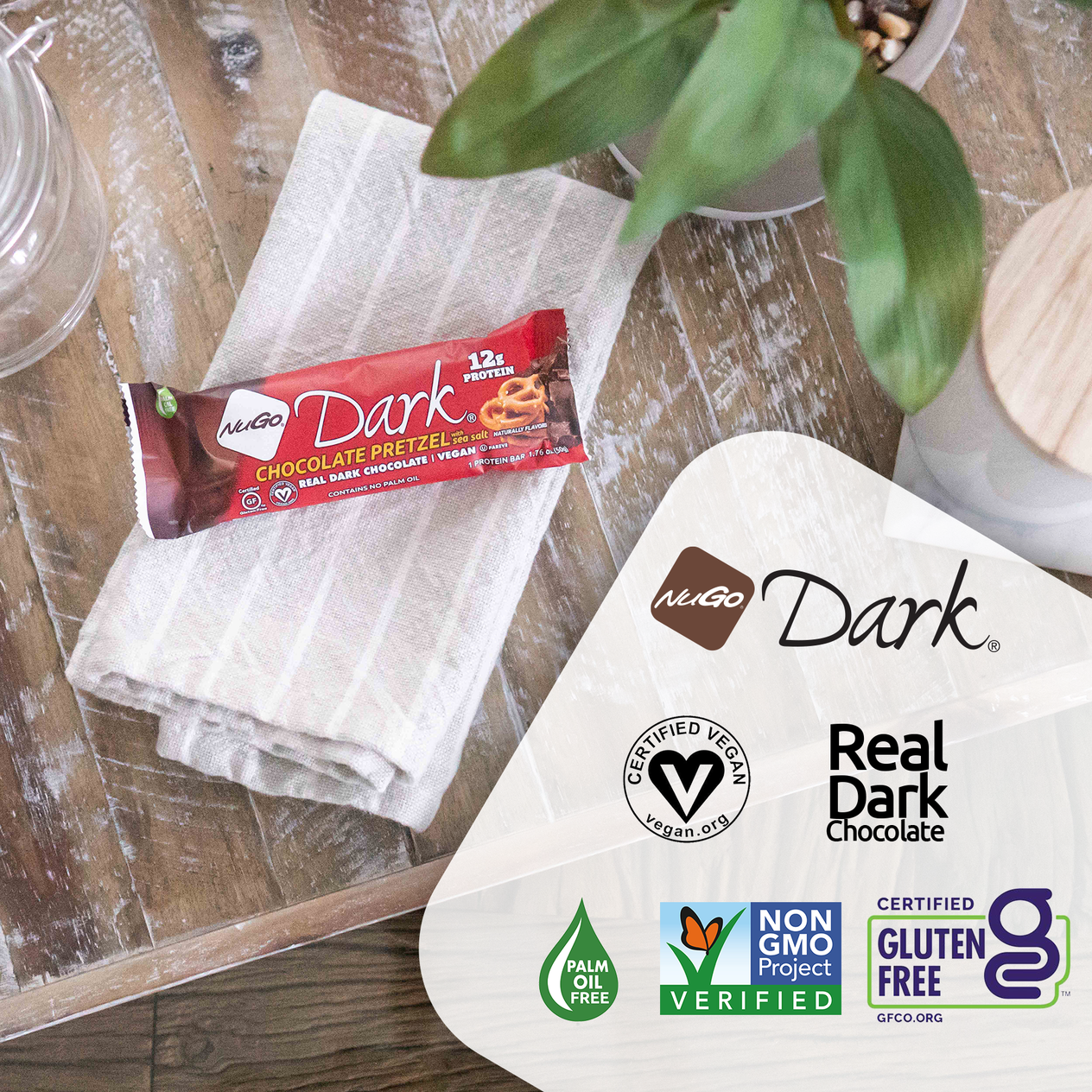 NuGo Dark Chocolate Pretzel Protein Bar