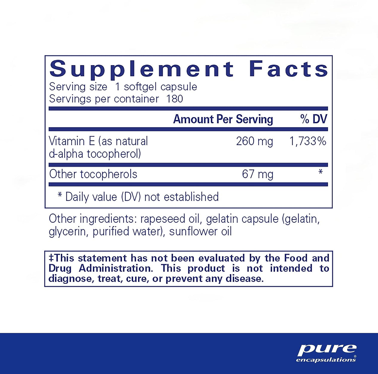 Vitamin E (with mixed tocopherols)